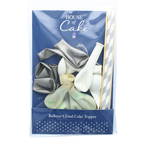 Cake Topper - Balloon Cloud - Silver